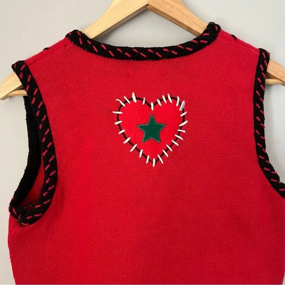 Designers Originals Studio Vintage 1990s Christmas Holiday Sweater Vest Size S
